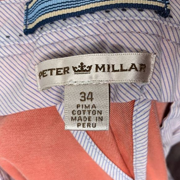 Peter Millar Shorts Flat Front Size 34 Salmon - Picture 4 of 4